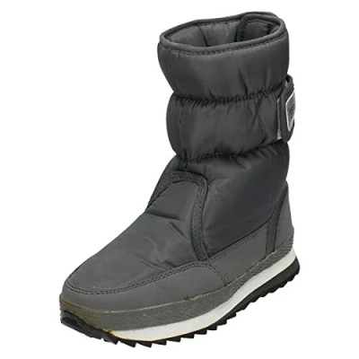 Image of Reflex Flat Velcro Strap Snow Boot (Grey, Size 4 UK)