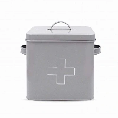 Image of Lesser &amp; Pavey New Sweet Home First Aid Tin, Grey, 18 x 15 20 cm