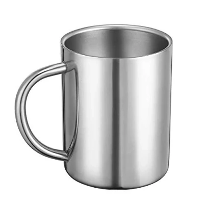 Image of Bidponds 13.5oz / 400ml Double Walled Coffee Mug, Stainless Steel Tea Cups, Travel Camping Mugs