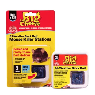 Image of The Big Cheese All Weather Block Bait 2 Mouse Killer Stations