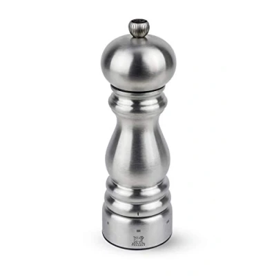 Image of Peugeot Saveurs d&#039;Epices Paris Chef U&#039;Select Pepper Mill, Stainless Steel, Silver, 9.50 x 6.40 18.00 cm