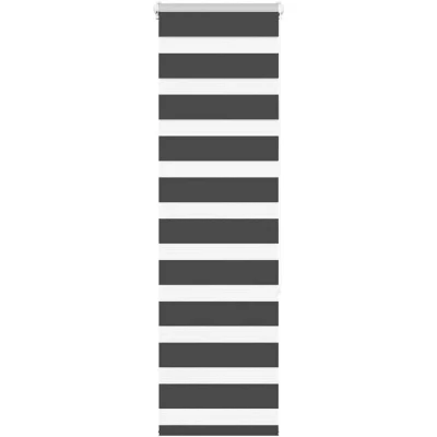 Image of vidaXL Zebra Blind Black 45x150 cm Fabric Width 40.9 Polyester