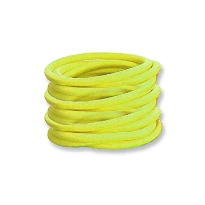Image of 12 x Elastic Hair Bands/Bobbles by Lizzy® (Neon Yellow (Thick))