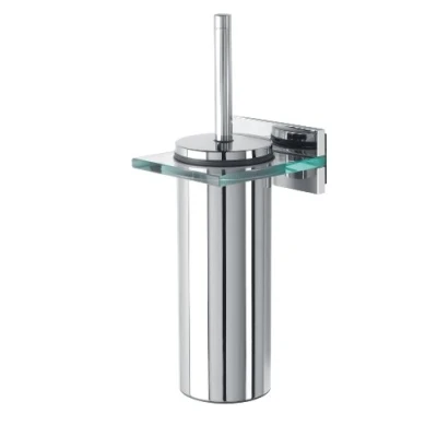 Image of Tiger Safira Toilet Brush and Holder, Stainless Steel, Chrome, 12 x 35.5 13.8 cm