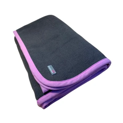 Image of Doodlebone Supersoft Fleece Dog Blanket (Charcoal Pink Mix)