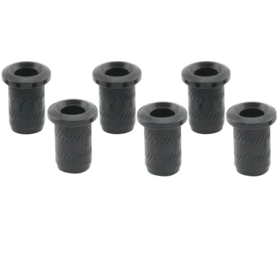 Image of Musiclily Pro 4mm Steel Top Mounting String Ferrules for Electric Guitar, Black (Set of 6)