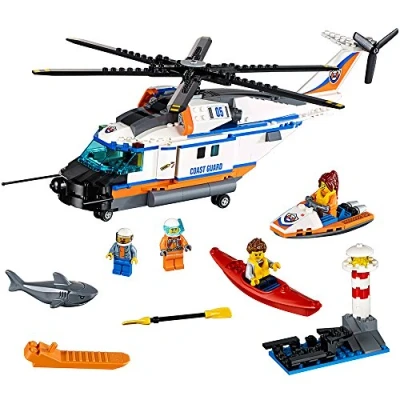 Image of LEGO City Coast Guard Heavy Duty Rescue Helicopter 60166 Building Kit (415 Piece)