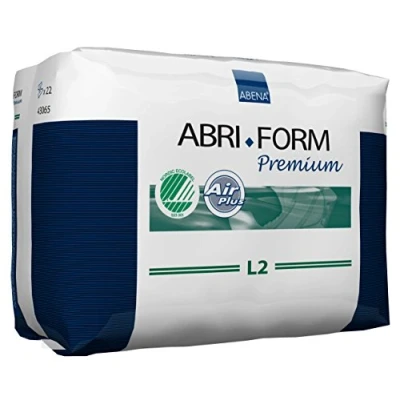 Image of ABENA Abri Form Premium All In One Incontinence Pads For Men &amp; Women, Eco Labelled Womens Pads, Mens Large 2, 100 150cm Waist, 3100ml Absorbency, 4x 22PK