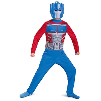 Image of DISGUISE 116329L Transformers Optimus Prime Costume, Kids, Blue, Small