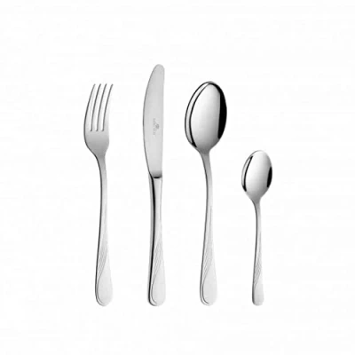 Image of Gerlach G01 004AP ZEST 24PU S1S1 01 Flatware Serving Set with 24 Pieces Celestia Box and shine 01, Stainless Steel, Silver high Gloss