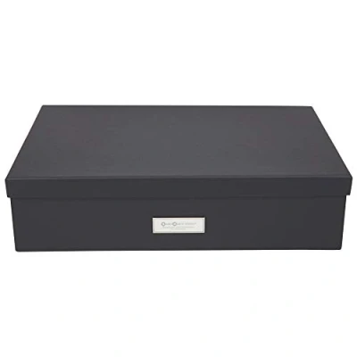 Image of Bigso Box of Sweden Small Storage with 12 Compartments Fabric Organiser for Shelves or Drawers Drawer Underwear, Socks, Jewellery, etc. Dark Grey