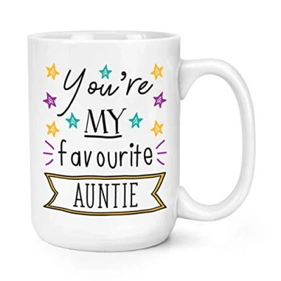 Image of You&#039;re My Favourite Auntie Stars 15oz Large Mug Cup