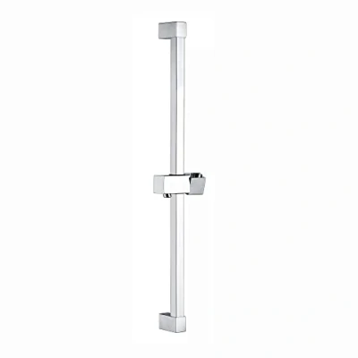 Image of ENKI, S18, Square Shower Slider Rail Bar with Hand Holder Chrome, Riser Rail, Chrome