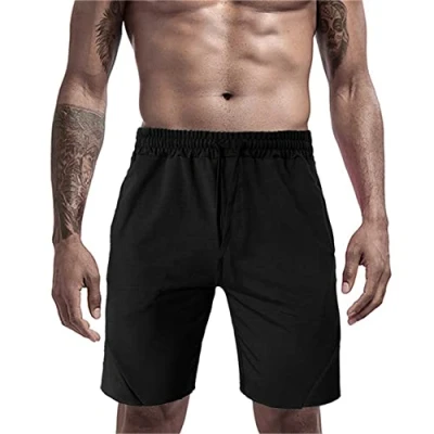 Image of Men&#039;s Sports Shorts, Quick Dry Running Shorts Breathable Sweatpants with Pocket Fitness Marathon Jogging Black, M
