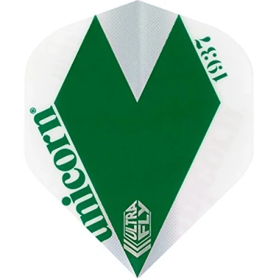 Image of Unicorn UltraFly Dart Flights Comet Green Design Big Wing Shape Ultra Durable 100 Micron Polyester PET