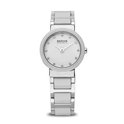 Image of BERING Women Analog Quartz ceramic collection Watch with stainless steel/Ceramic Strap and Sapphire Crystal 10725 754