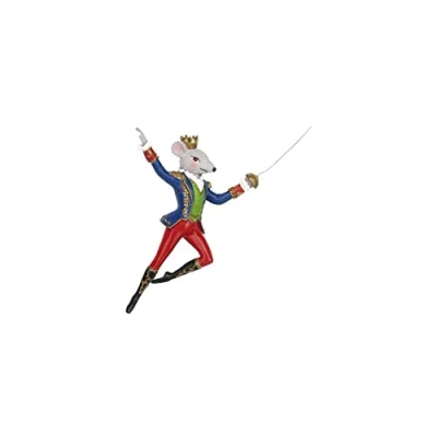 Image of Gisela Graham Nutcracker King Rat Christmas Tree Decoration New