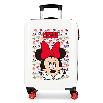 Image of Disney Minnie Diva Cabin Suitcase Multicoloured 38 x 55 20 cm Rigid ABS Side Combination Lock 34L 2kg 4 Double Wheels Hand Luggage, Multicoloured,