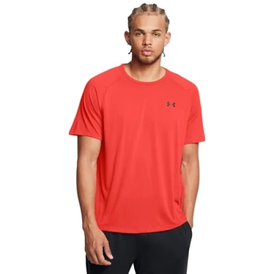 Image of Under Armour Men&#039;s Tech 2.0 Short Sleeve T Shirt, (860) Dark Orange / Black, XXXXL