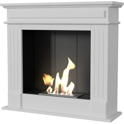 Image of KRATKI Ethanol fireplace, free standing real fire fireplace with TÜV certificate Weight 29 kg, dimensions in cm: H87 x W95 D28 Fuel: for soot and smokeless magic