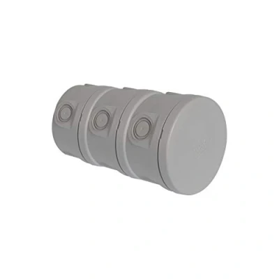 Image of DEBFLEX 718812 Electric Outdoors Waterproof Set of 3 Junction Boxes IP54 Diameter 85 x 50 mm Grey,