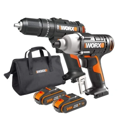 Image of WORX WX902 18V Impact Hammer Drill Cordless Twin Pack with 2 Batteries and Charger