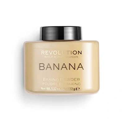 Image of Revolution Beauty London, Loose Baking Powder, Prolongs Makeup Wear, Setting Banana, For Medium Skin tones, 32g