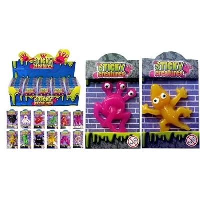 Image of 24 X Sticky Creatures Throwing Toys Party Bag Filler