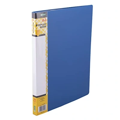 Image of D.RECT Display Book PP A4, 20 Sleeves, Folder, Solid, Presentation Offer Blue
