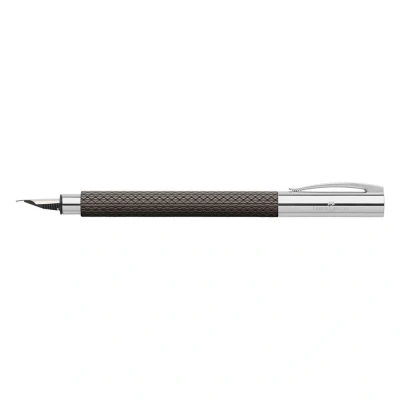 Image of Faber Castell Ambition OpArt 147051 Fountain Pen Black Sand Nib Width F Includes Gift Packaging