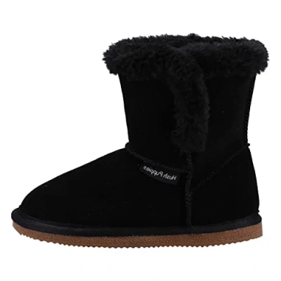 Image of Hush Puppies Girls Ashlynn Slipper, Black, 13 UK Child