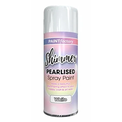 Image of AlezyB 3 x Pearlised Shimmer White Aerosol Spray Paint 400ml in variety of colors Pink Silver Lilac,Arts Crafts