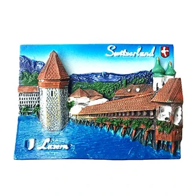 Image of Lucerne Switzerland 3D Fridge Magnet Tourist Souvenir Gift Home &amp; Kitchen Decoration Magnetic sticker Refrigerator Collection