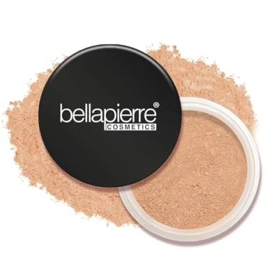 Image of bellapierre Mineral Foundation SPF 15 Loose Powder Vegan &amp; Cruelty Free Natural Makeup Full Coverage Matte Finish Hypoallergenic Oil Talc 9 Grams Mocha