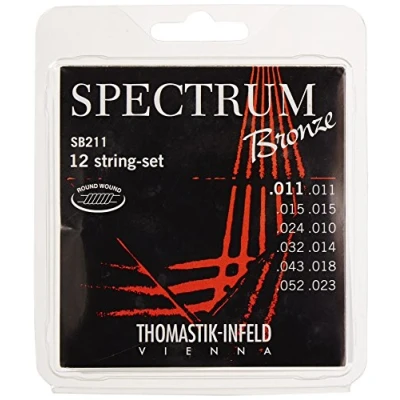 Image of Thomastik Saiten für Akustikgitarre Spectrum Bronze Series nickelfrei Satz SB210 12 string extra light .010 .050