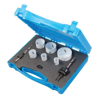 Image of Silverline Plumbers Bi Metal Holesaw Kit 9pce 19 57mm Dia