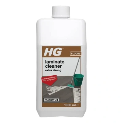Image of HG Laminate Cleaner Extra Strong 74, Powerful Solution Tackles Stubborn Dirt &amp; Grease, Highly Concentrated Mopping Polish/Coating Remover for Artificial Wood Floors 1 Litre (134100106)