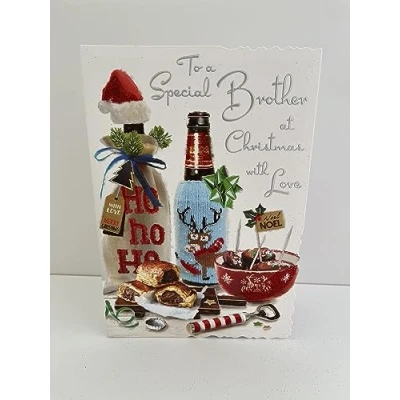 Image of Jonny Javelin Special Brother At Christmas Card Beer Snacks