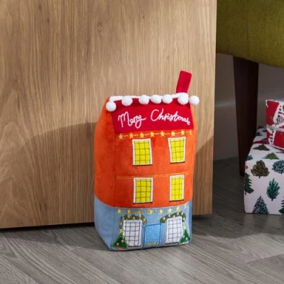 Image of furn. Christmas Spirit House Festive Doorstop