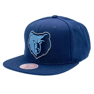 Image of Mitchell &amp; Ness Memphis Grizzlies NBA Team Ground 2.0 Original Fit Blue Adjustable Snapback Cap