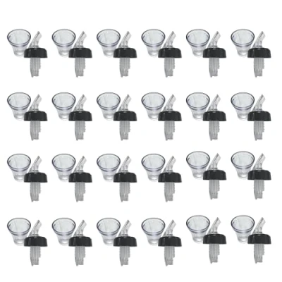 Image of Chabrias Ltd Premium 4 in 1 Speed Pourer + 25ml Jigger Thimble Measure Shot Glass Dust Cap UK Made Hygienic &amp; Leak Proof (24 Pack)