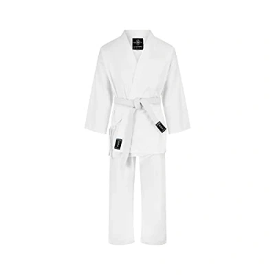 Image of Playwell Adults Karate Premium White Silver Brand Uniform suit 10oz (5/180cm)