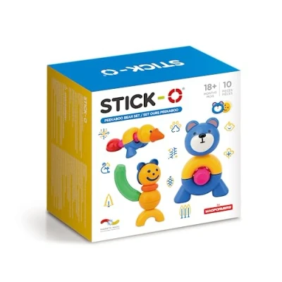 Image of Stick O Peekaboo Bear Magnetic Building Blocks Toy For Boys And Girls Aged From 18 months Education STEM Children