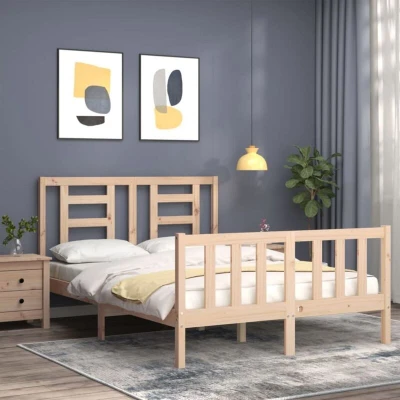 Image of vidaXL Bed Frame without Mattress 140x190 cm Solid Wood Pine