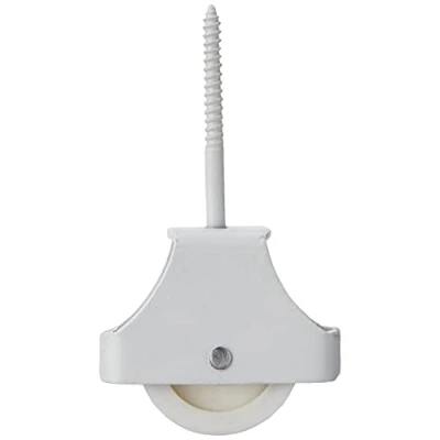Image of Merriway BH02877 Single Wheel Screw In Pulley White