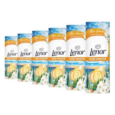 Image of Lenor In wash Scent Boosters 176 g, Orange Blossom &amp; Coastal Cypress, Part of Mrs Hinch&#039;s Vacay Vibes Collection (Pack 6)