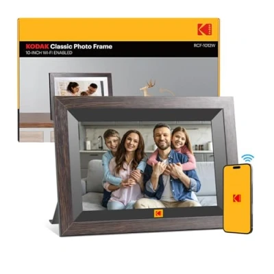 Image of KODAK Digital Picture Frame, WiFi Photo Frame 10.1 Inch 32GB, 1280x800 HD IPS Touch Screen, Auto Rotate, Share Photos and Videos via App