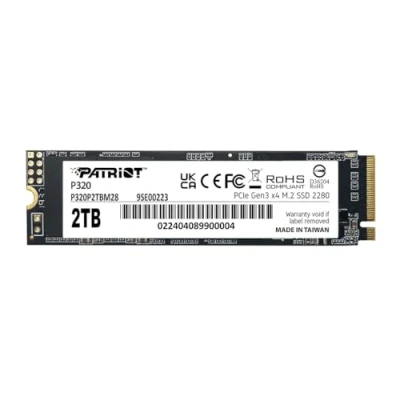 Image of Patriot P320 2TB Internal SSD NVMe PCIe Gen 3x4 M.2 2280 Solid State Drive P320P2TBM28
