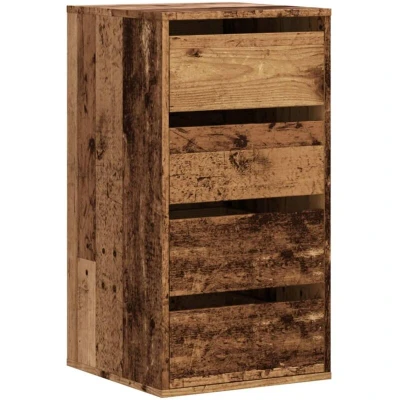 Image of vidaXL Corner Chest of Drawers Old Wood 40x41x76 cm Engineered