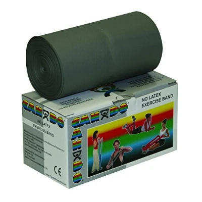 Image of CanDo Resistance band LATEX free / training gymnastics 5.5 m silver (very very strong) alternative to dumbbells
